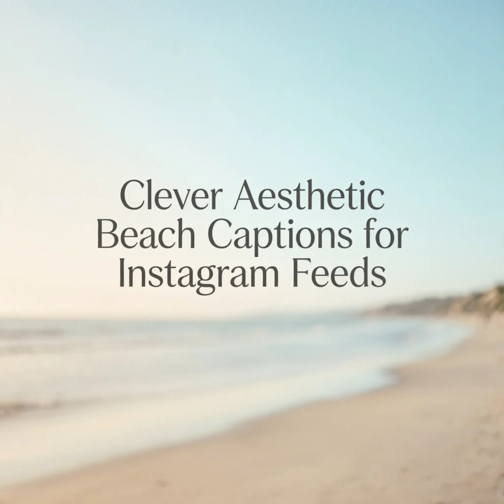 Clever Aesthetic Beach Captions for Instagram Feeds