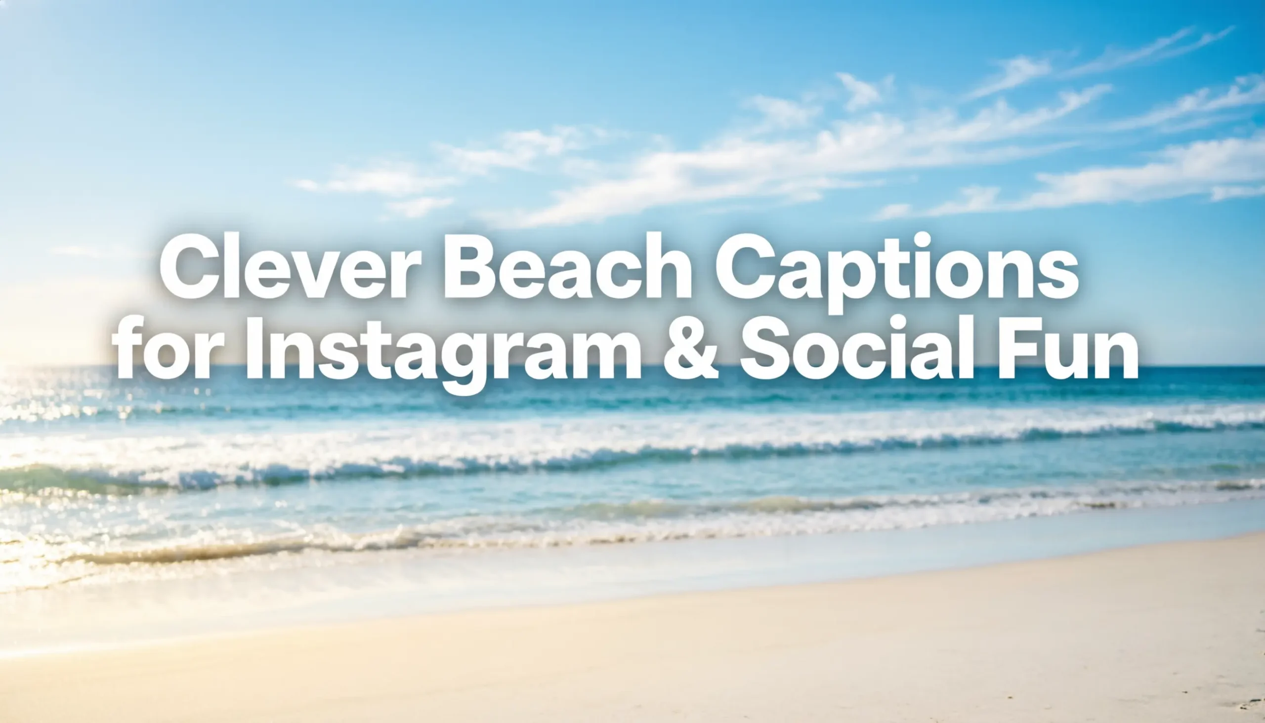 Clever beach captions