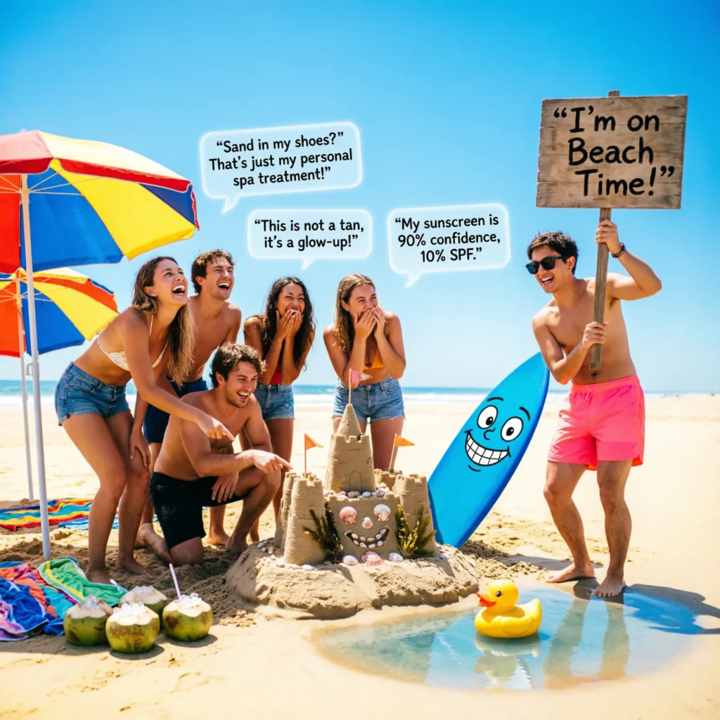 Funny Beach Captions Ideas for Playful Posts