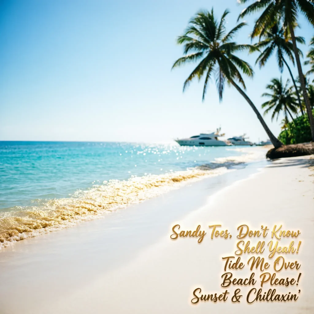 Luxury Beach Captions Puns for Glam Vibes