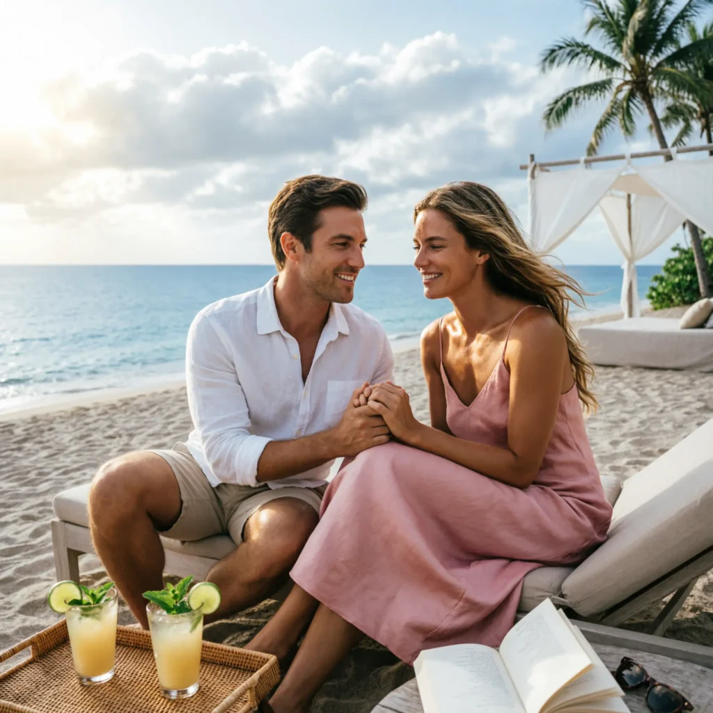 Romantic & Couple Beach Club Captions for Instagram