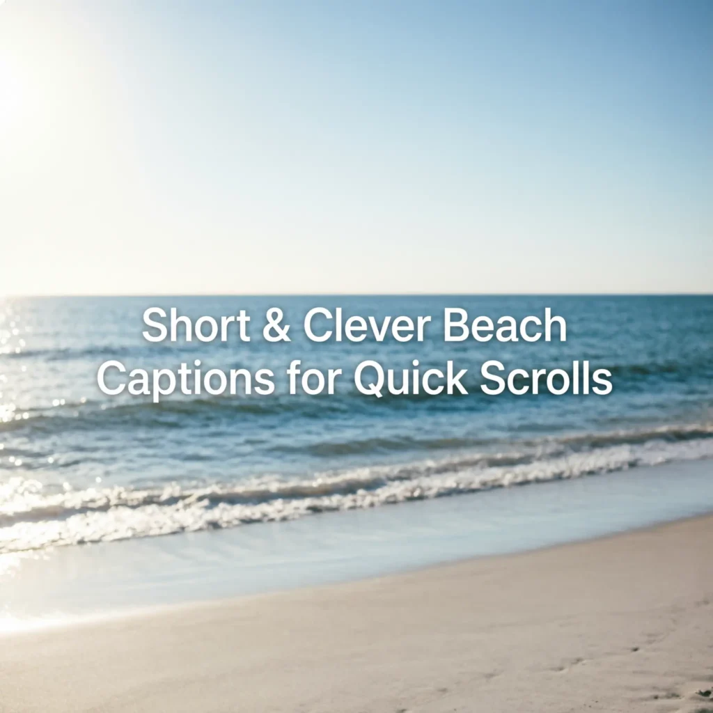 Short & Clever Beach Captions for Quick Scrolls