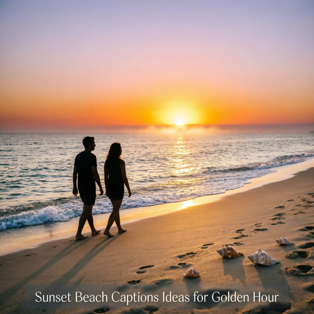 Sunset Beach Captions Ideas for Golden Hour