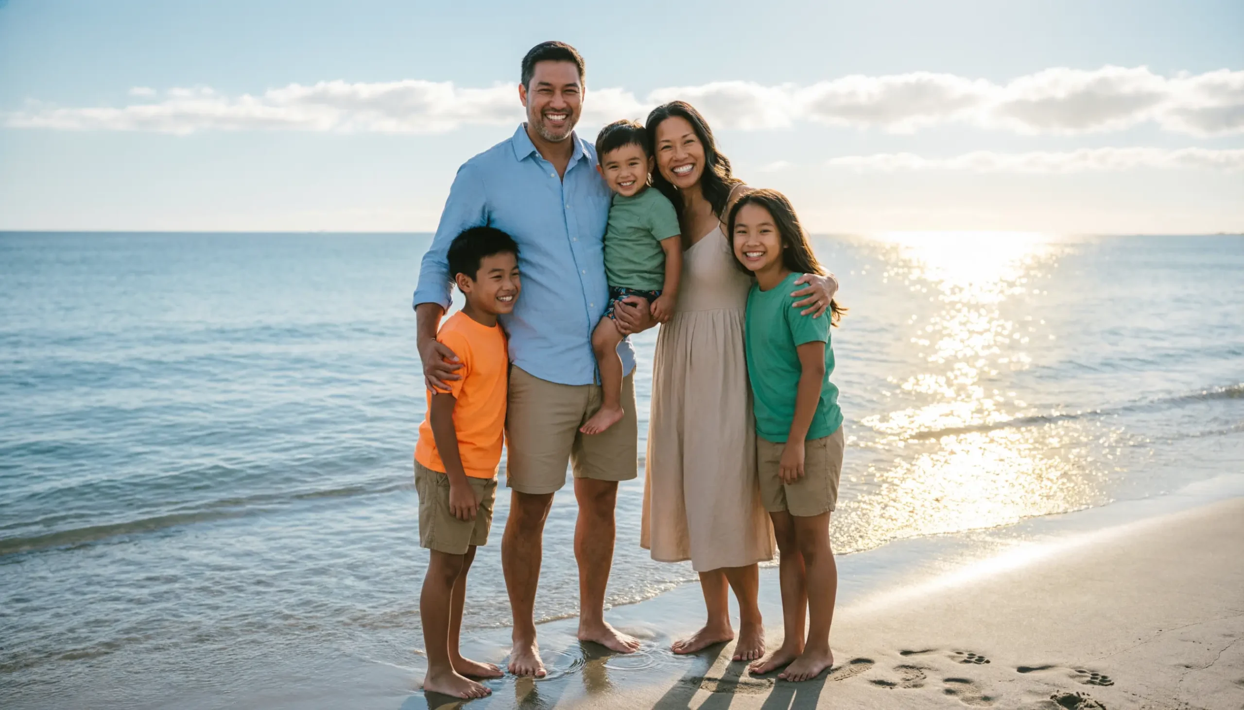 beach captions with family