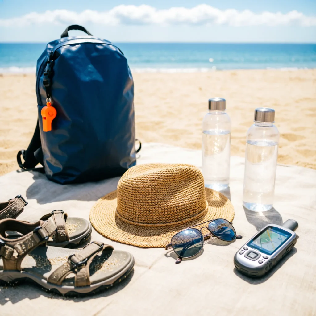 Beach essentials captions