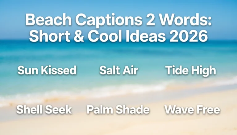 Beach Captions 2 Words: Short & Cool Ideas 2026