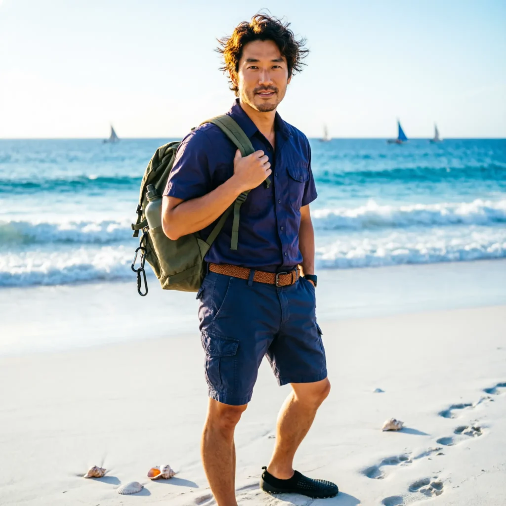 Beach captions for men