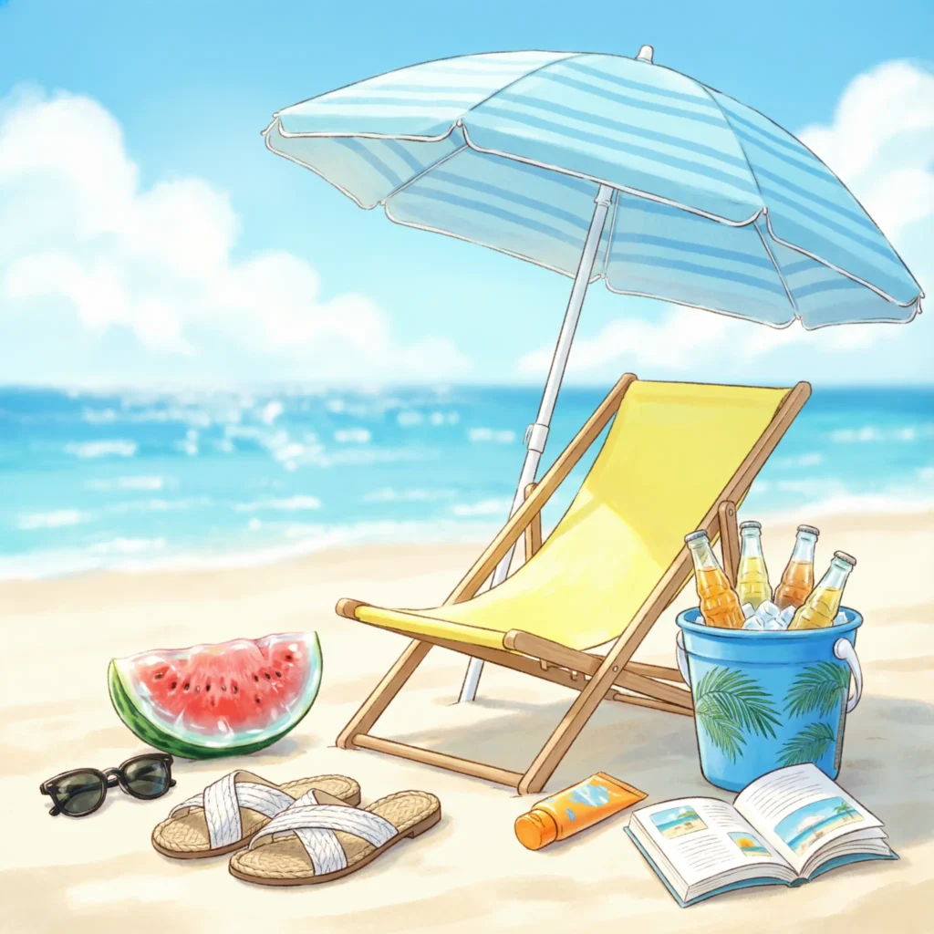 Beach essentials captions