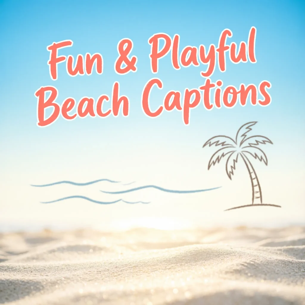 Fun & Playful Beach Captions 2 Words