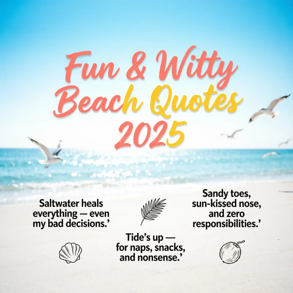 Fun & Witty Beach Quotes 2025