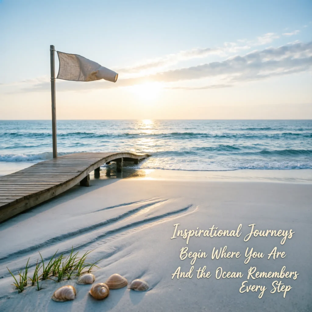 Inspirational Journeys and Beach View Captions