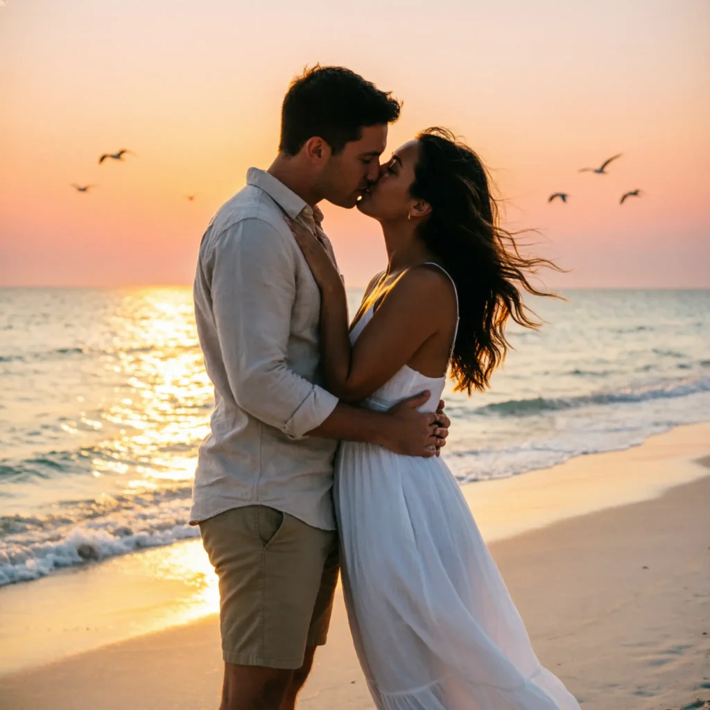 Passionate Beach Kiss Quotes