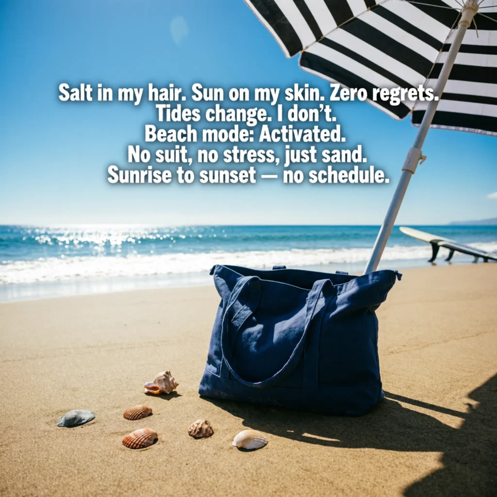 Short & Snappy Beach Captions for Men