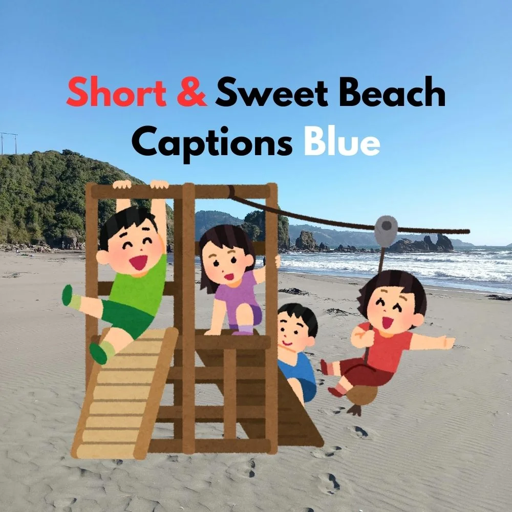 beach captions blue
