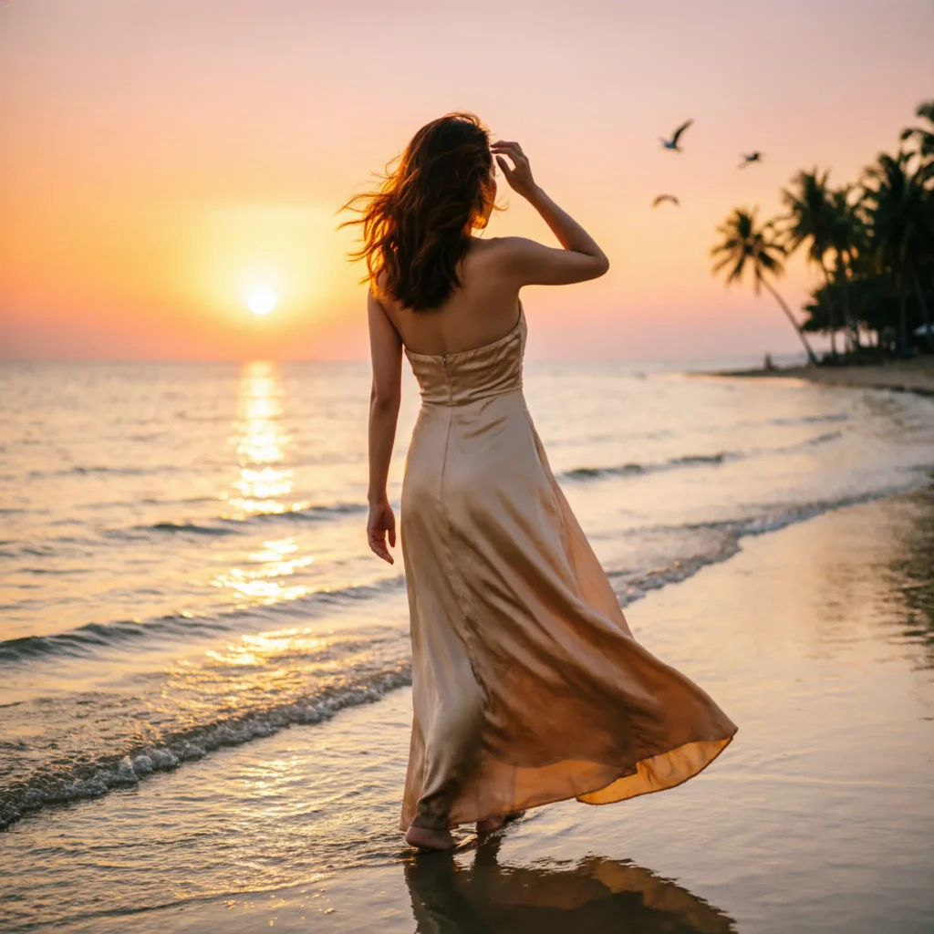 Golden Hour Glam: Beach Captions Taylor Swift