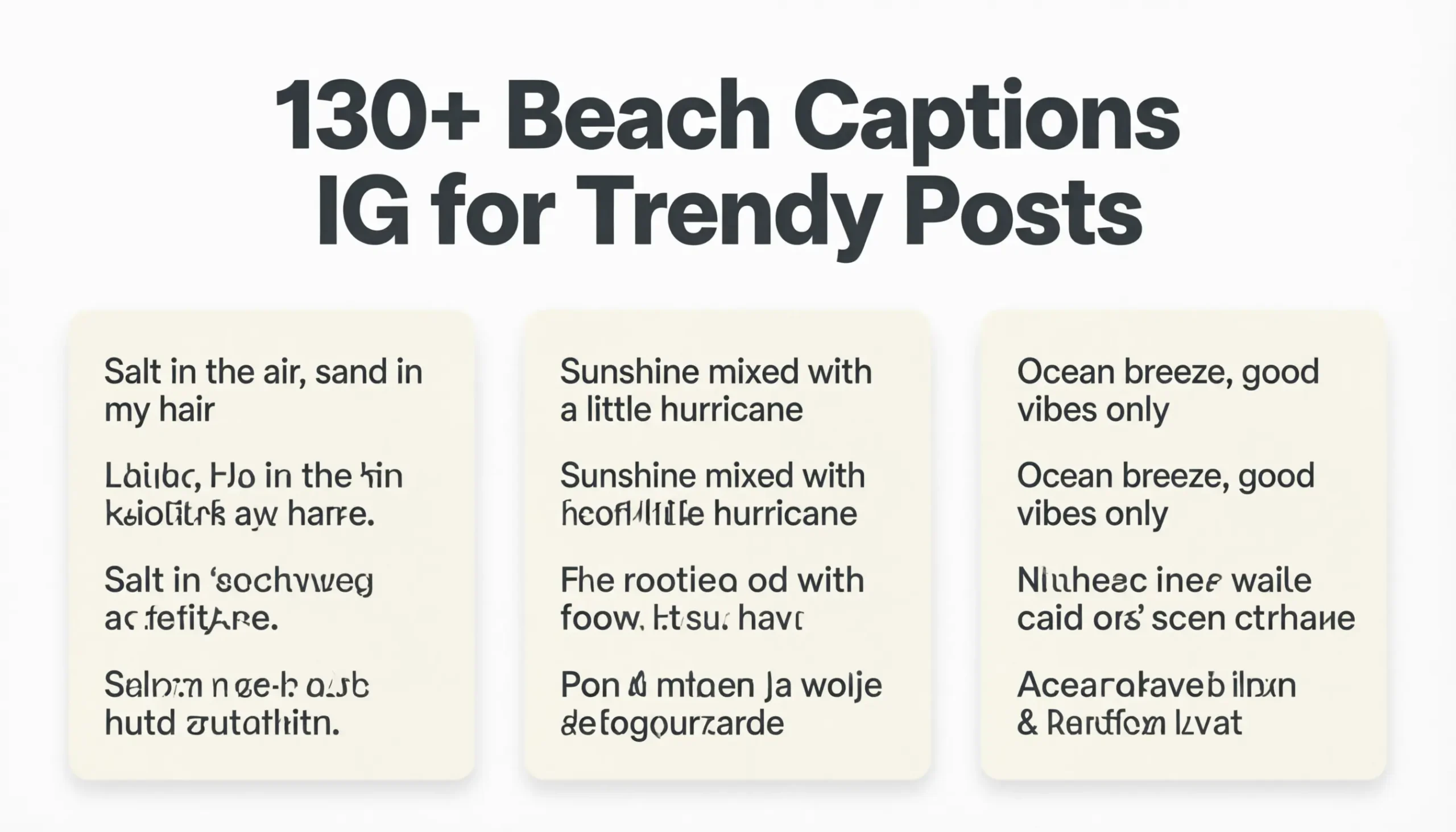 130+ Beach Captions IG for Trendy Posts