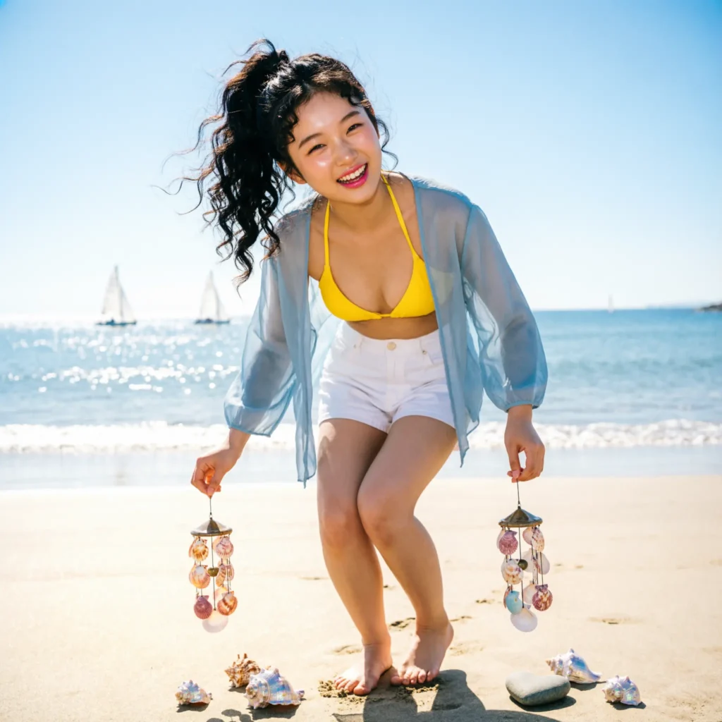 beach girl captions one word