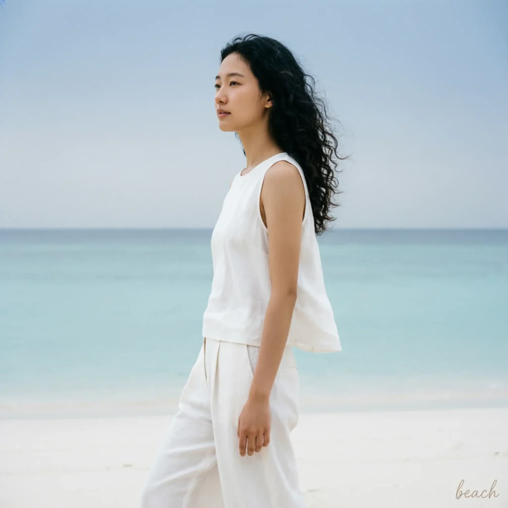 beach girl captions one word