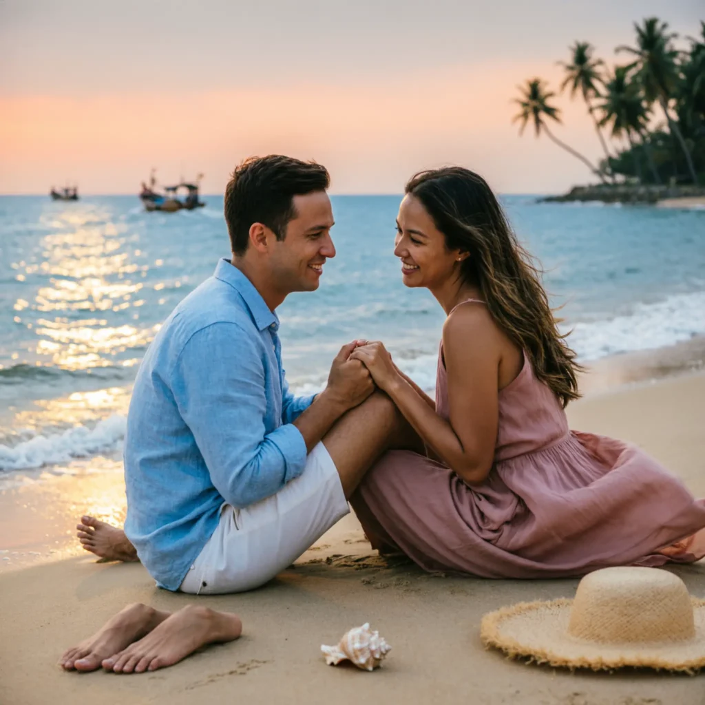 Romantic Beach Captions Ideas for Couples