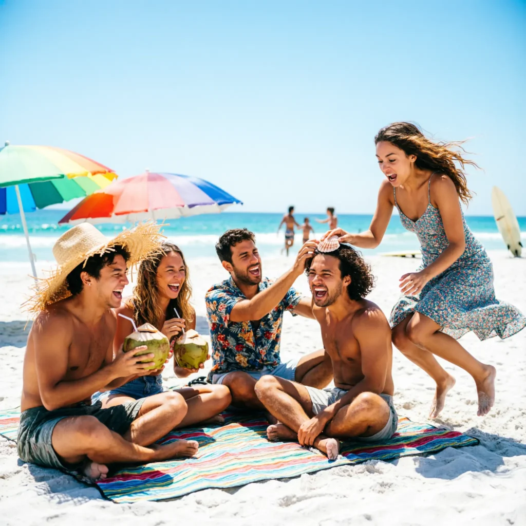Beach captions with friends 