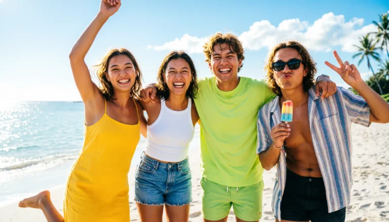 beach captions with friends