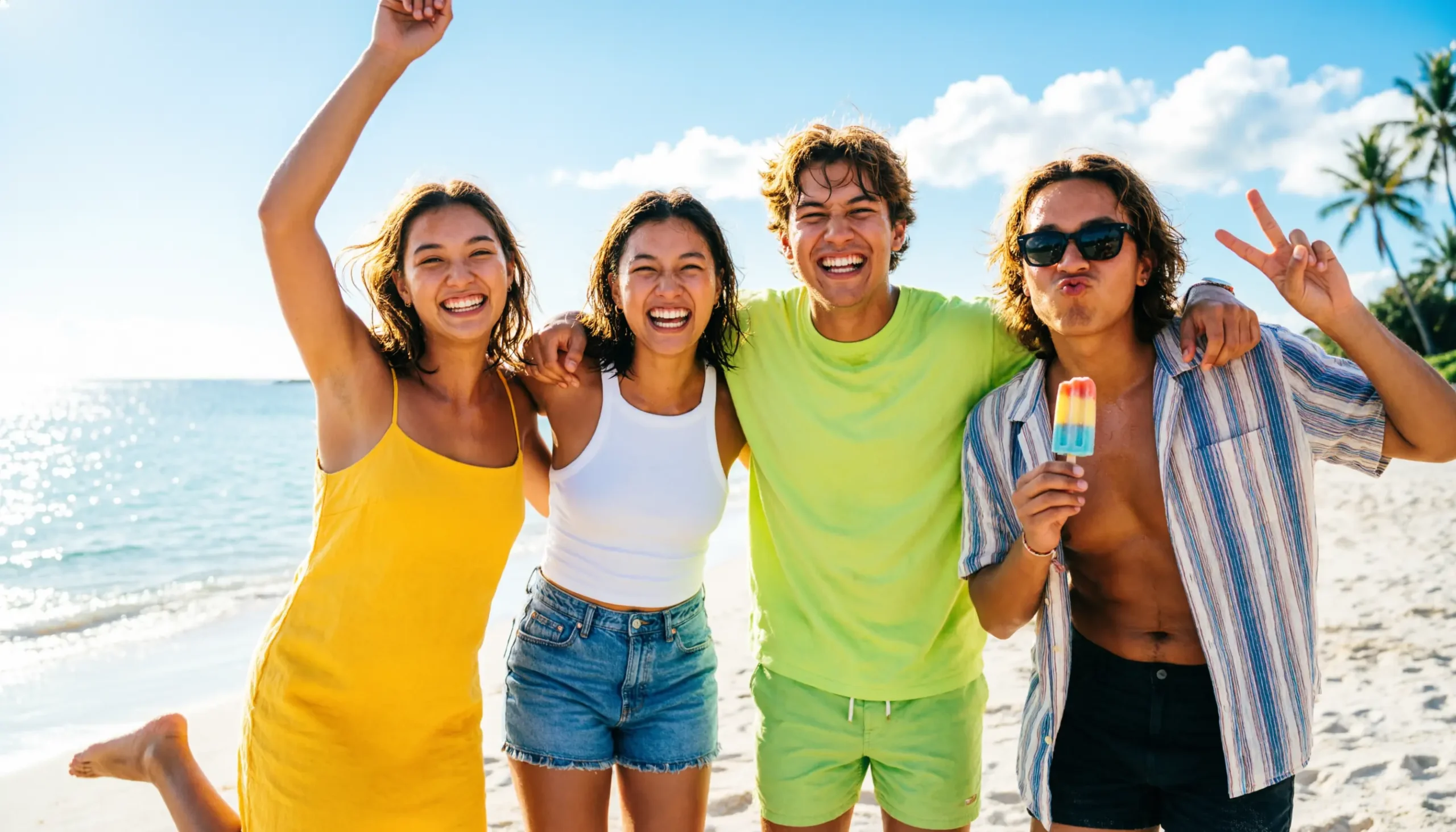 beach captions with friends