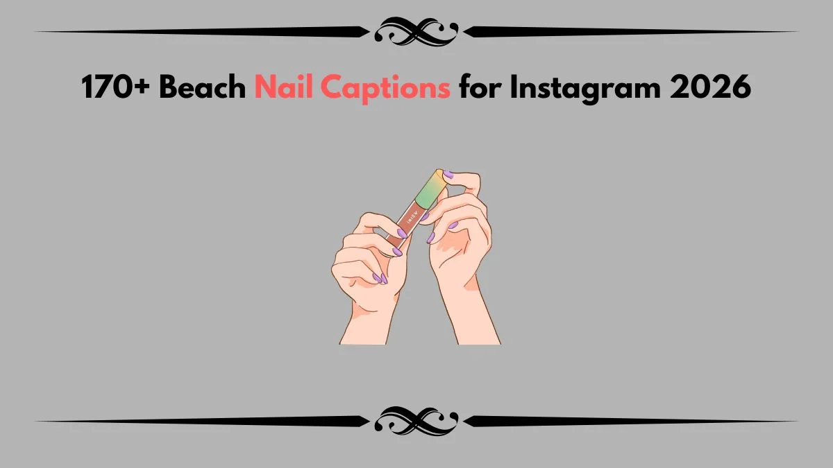 beach nail captions