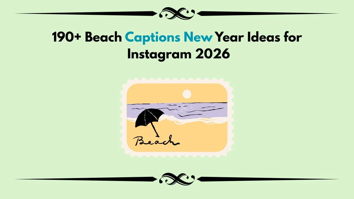 beach captions new year