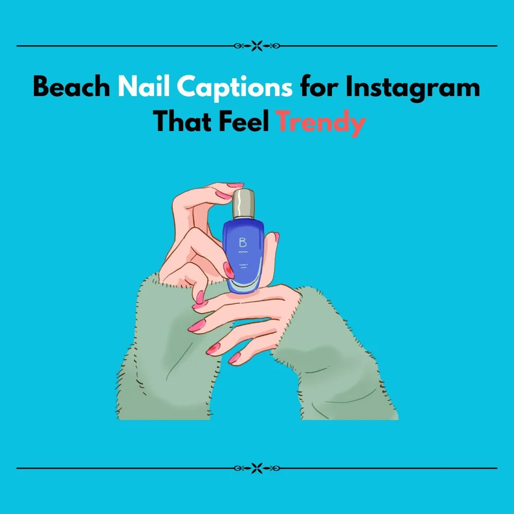 beach nail captions