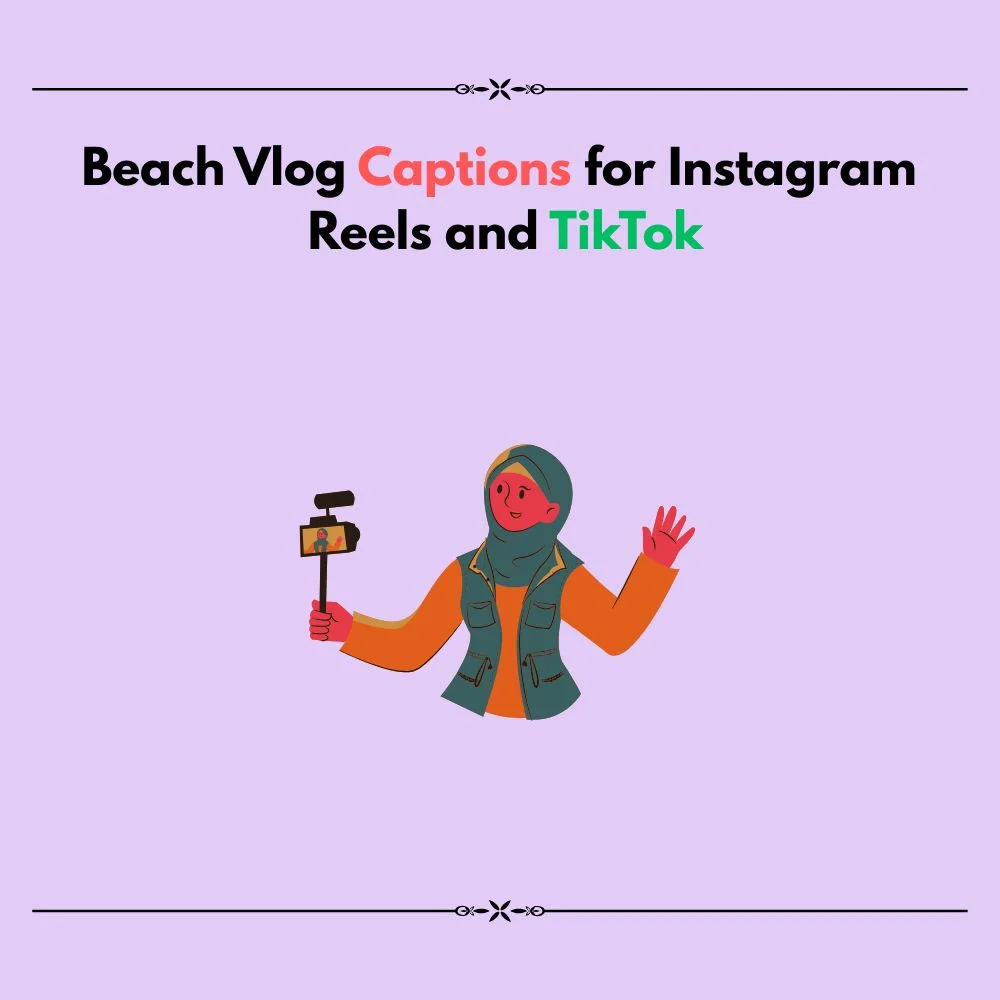 beach vlog captions