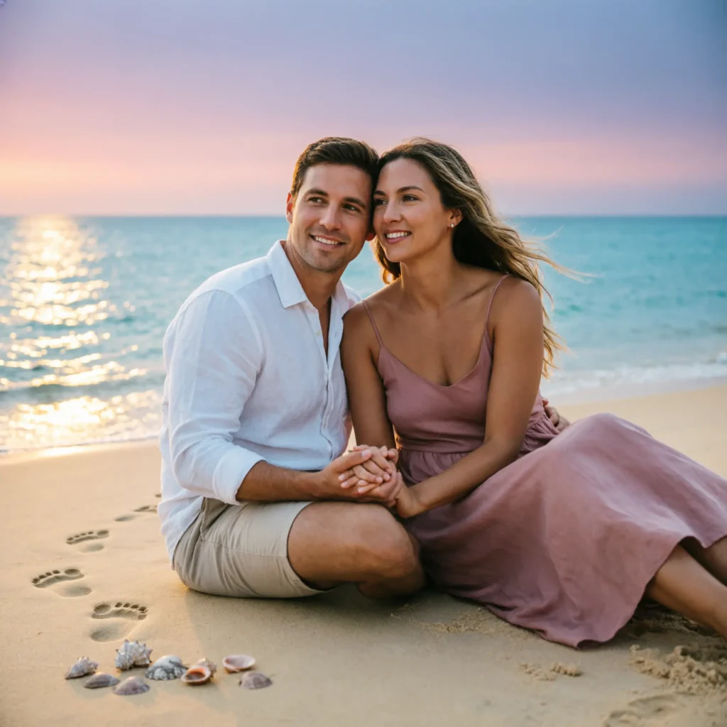 Romantic Beach Captions for Couples in Love